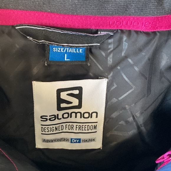 Solomon winter, ski coat. Advanced skin dry.. loose fix, size lg - Picture 3 of 6